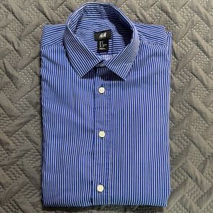 H&M Striped Long Sleeve Button Up